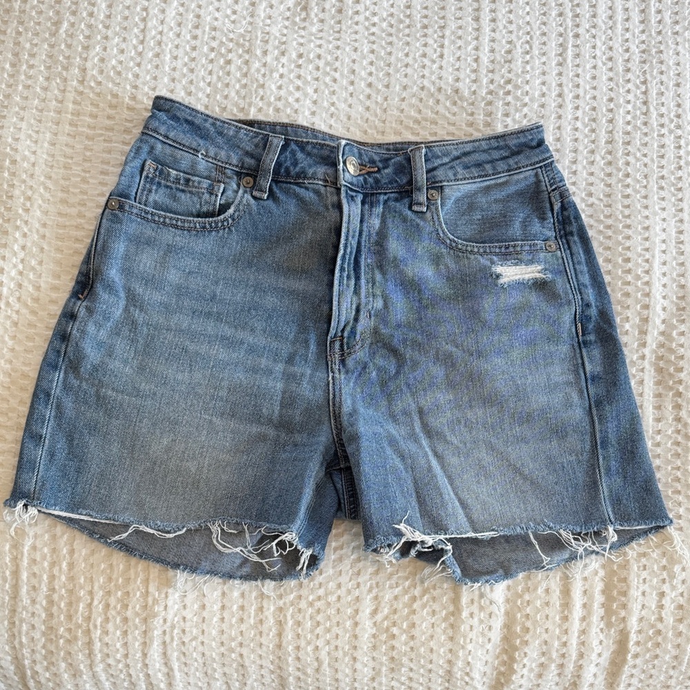 American Eagle Outfitters Distressed Blue Jean Shorts